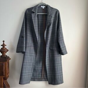 Plaid Longline Lightweight Overcoat‎